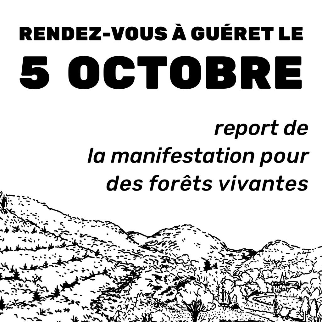 REPORT DE LA MANIFESTATION DU 30 JUIN POUR DES FORÊTS&nbsp;VIVANTES